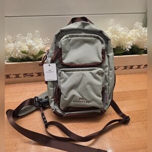 Doughnut x FP Movement Spry Sling Bag Gray/ Maroon Limited Edition NWT